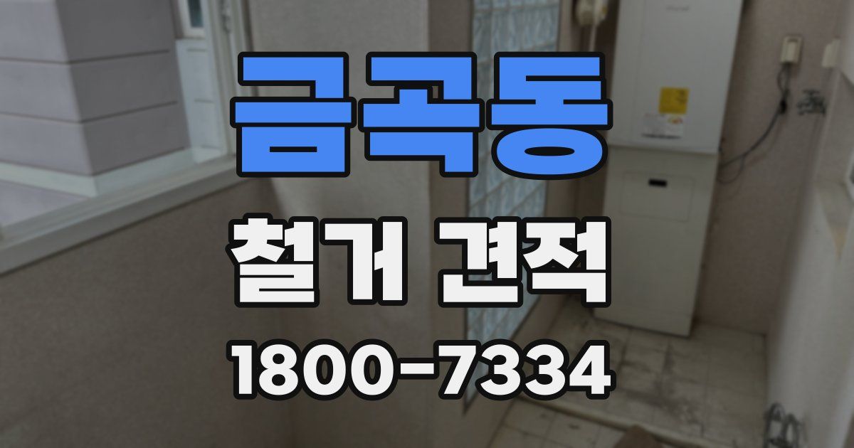 금곡동 철거 견적
