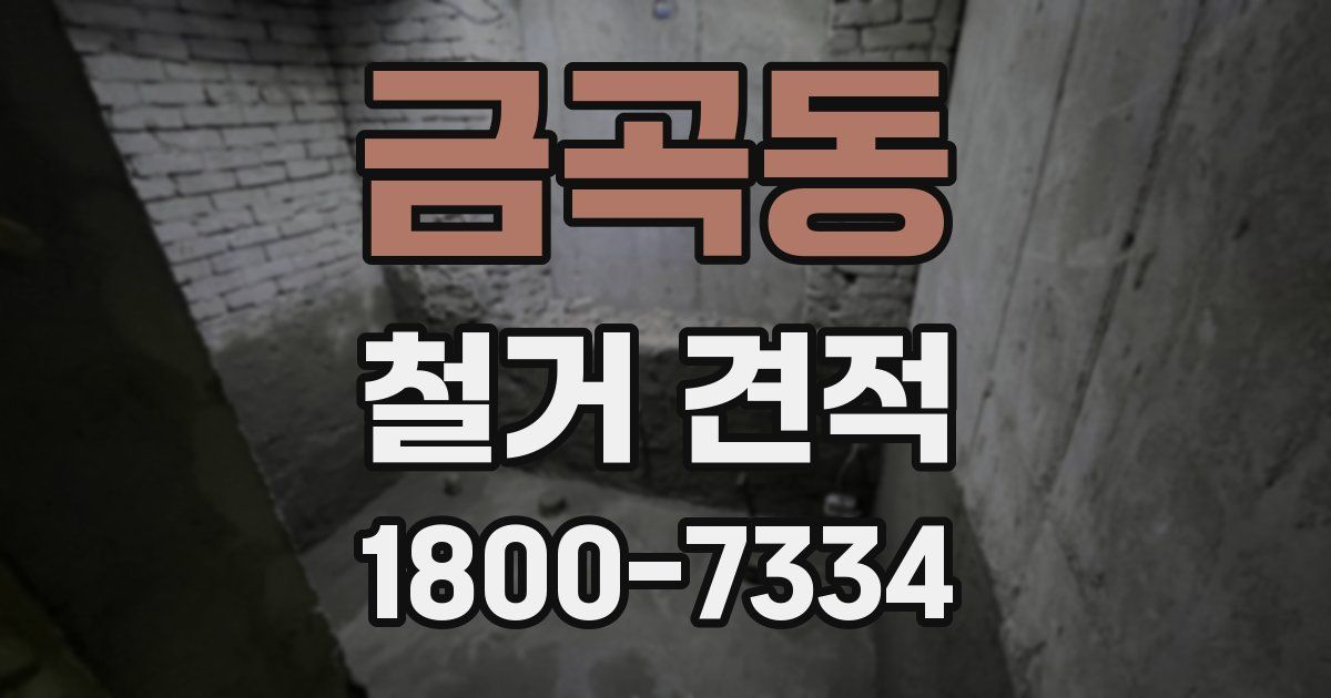 금곡동 철거 견적