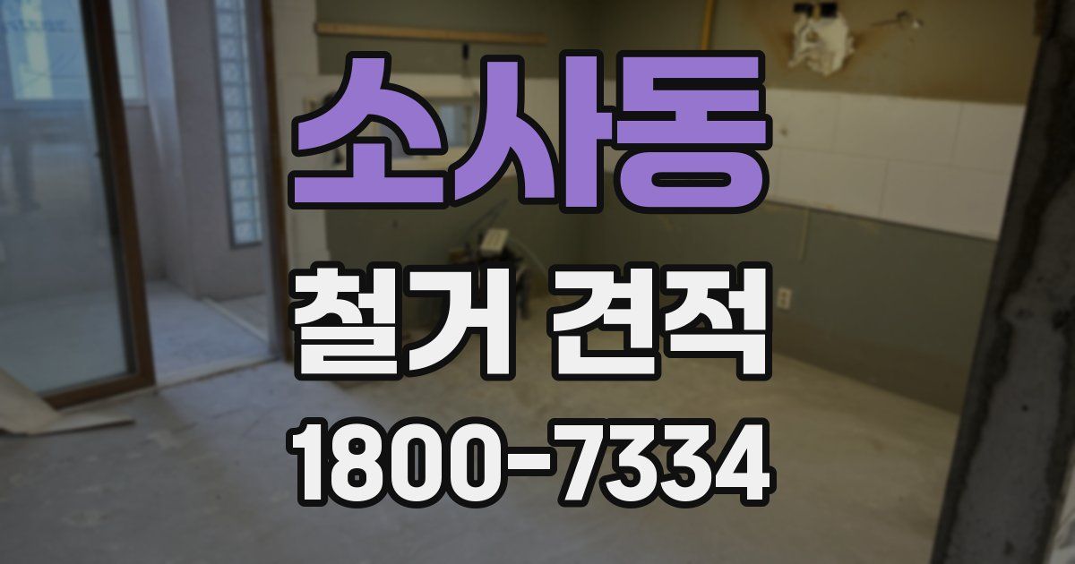 소사동 철거 견적