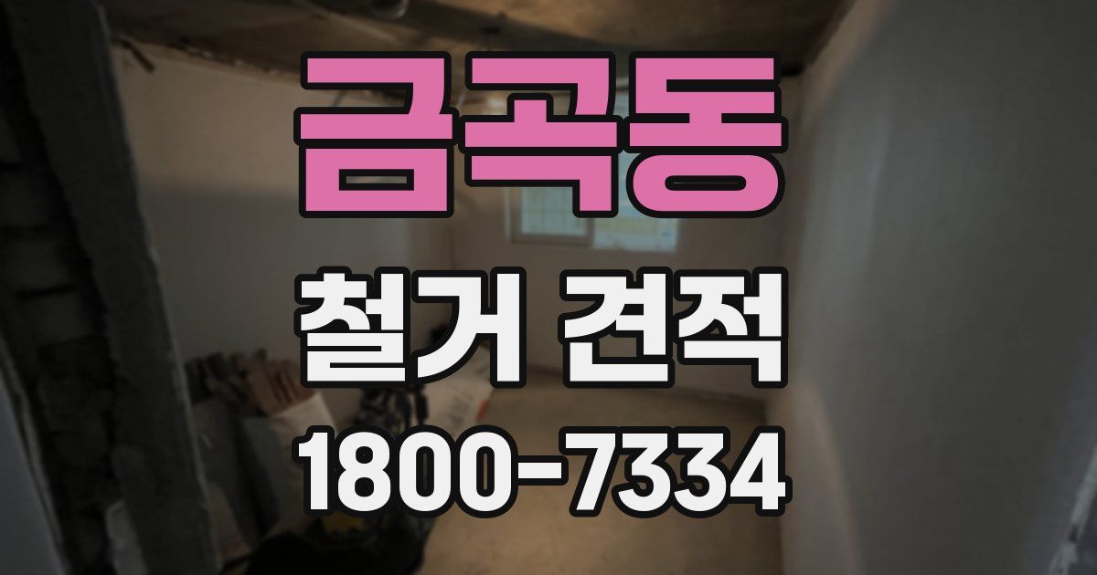 금곡동 철거 견적