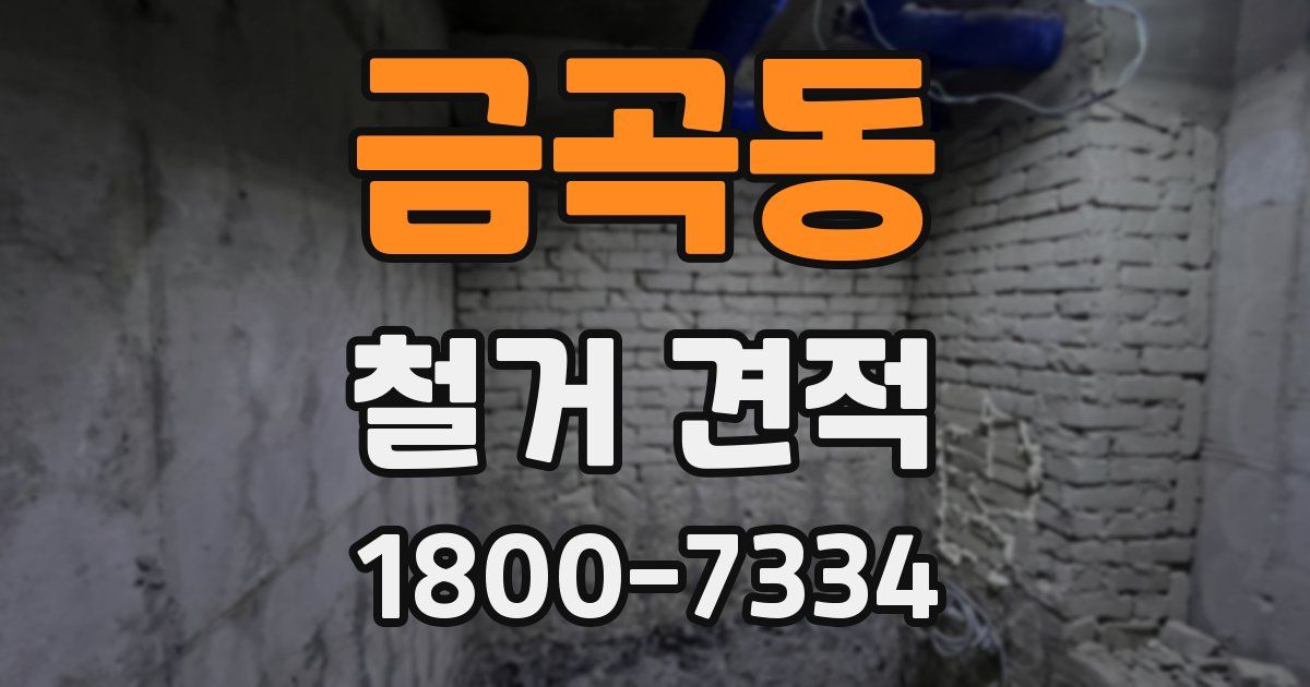 금곡동 철거 견적