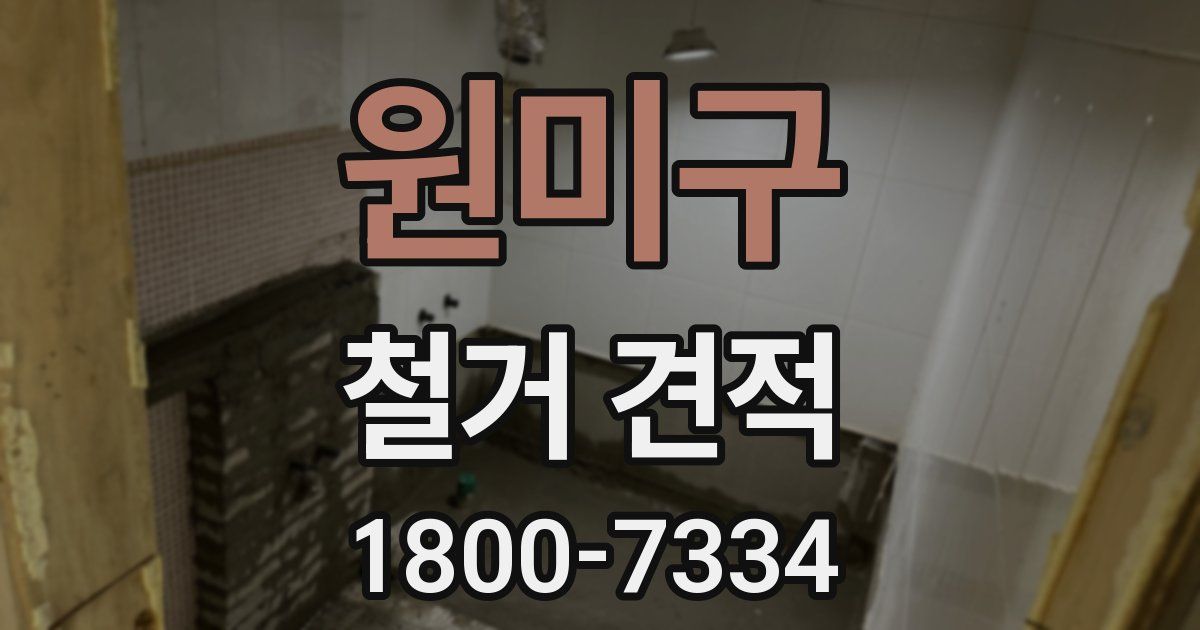 원미구 철거 견적