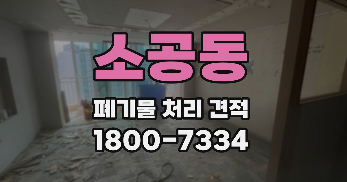 소공동 폐기물 처리 견적