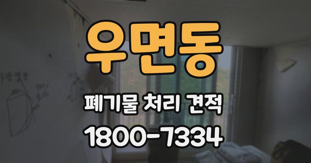 우면동 폐기물 처리 견적