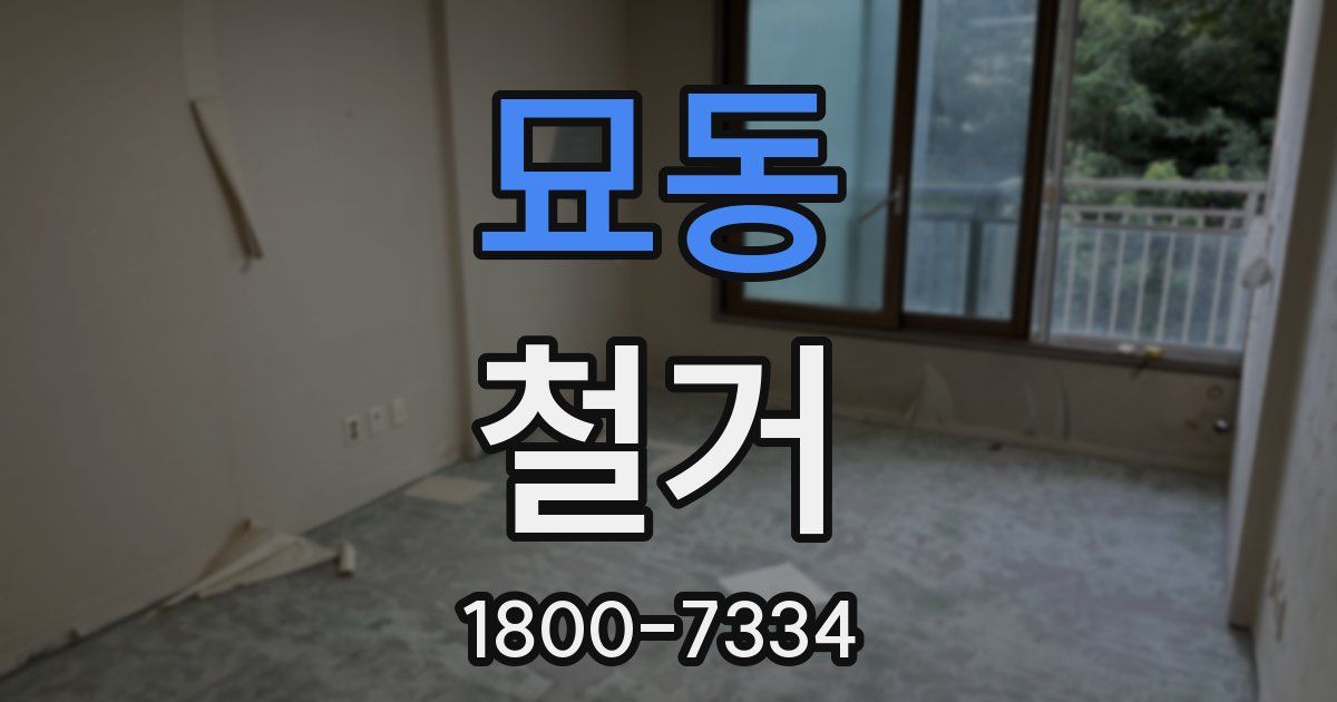 묘동 철거