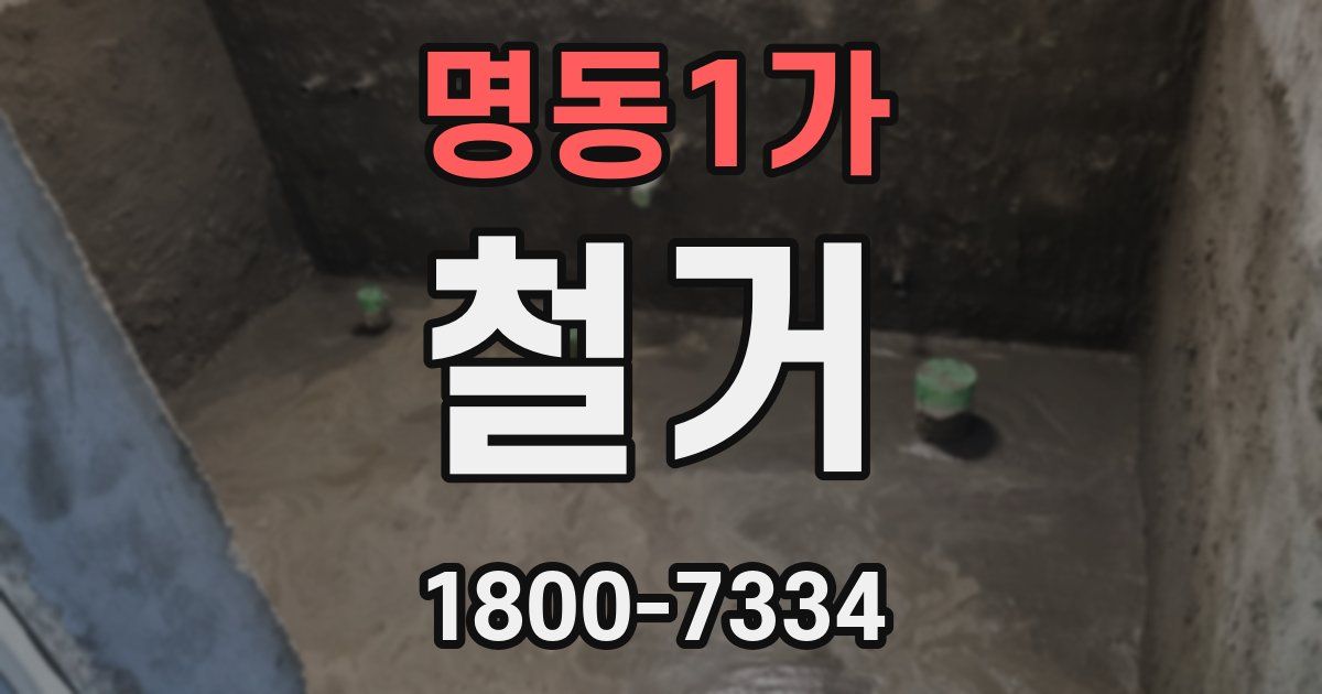 명동1가 철거