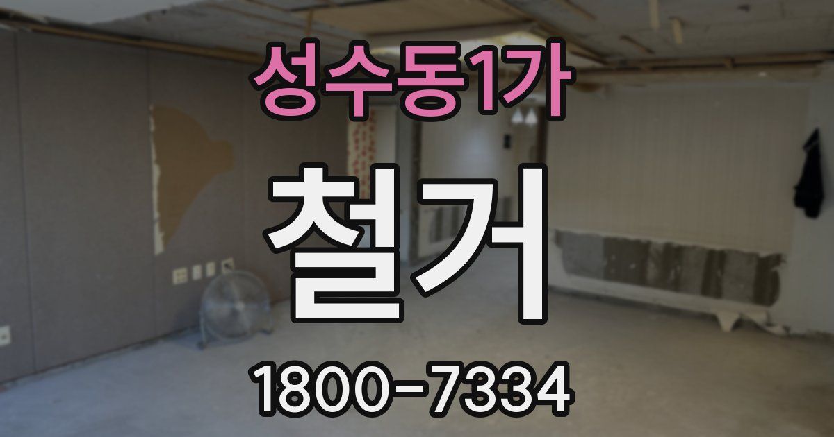 성수동1가 철거