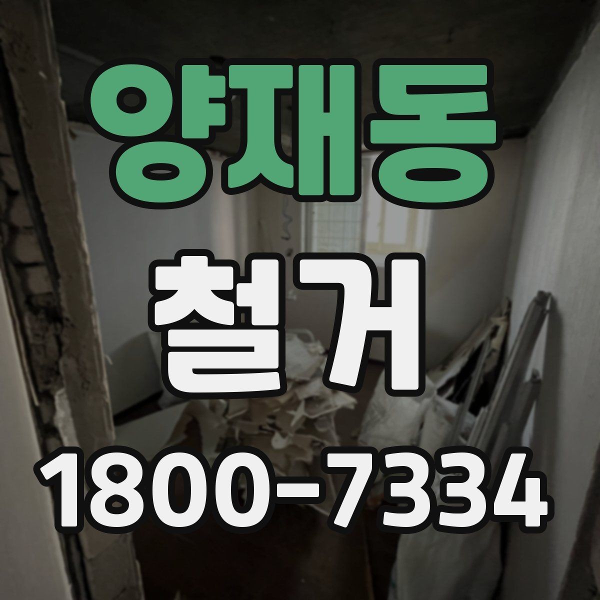 양재동 철거 후 공간 활용을 고려한 정리
