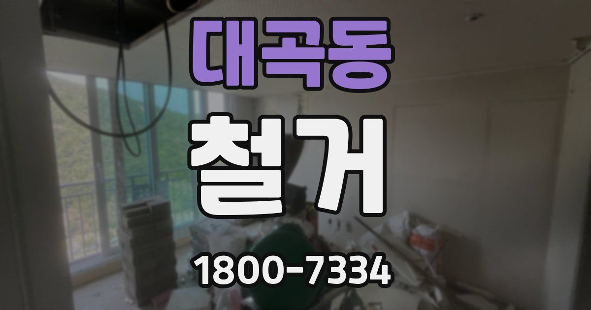 대곡동 철거