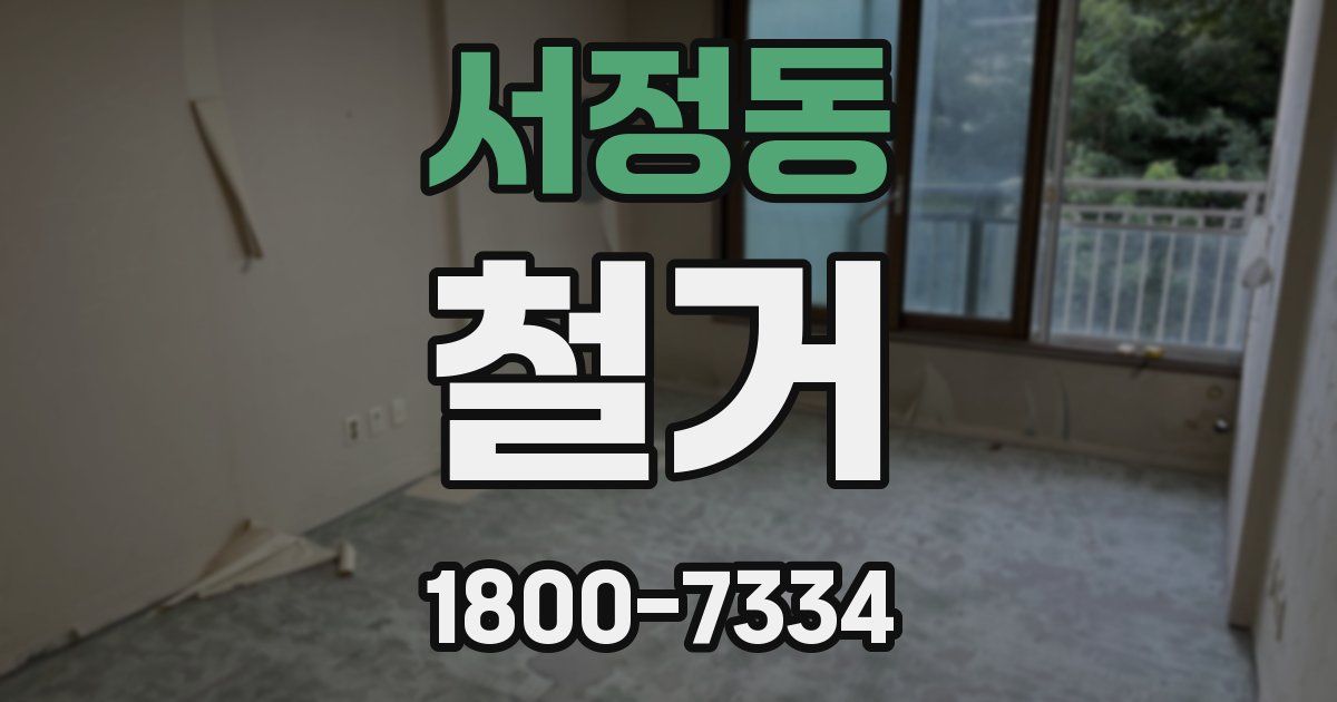 서정동 철거