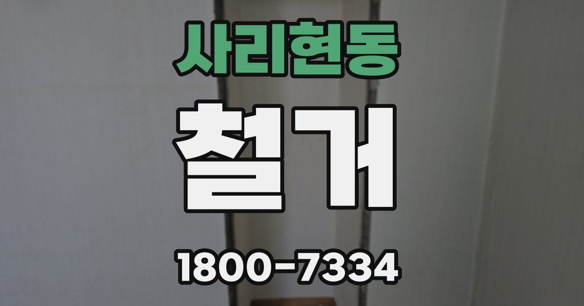 사리현동 철거
