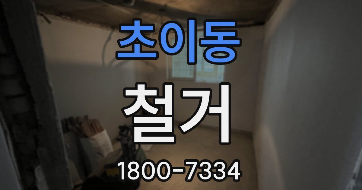 초이동 철거