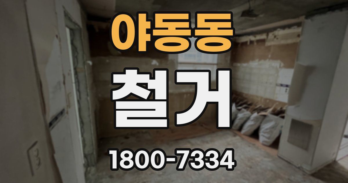 야동동 철거