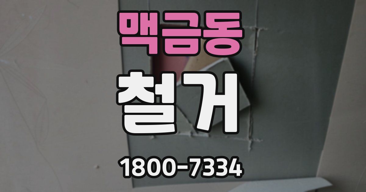 맥금동 철거