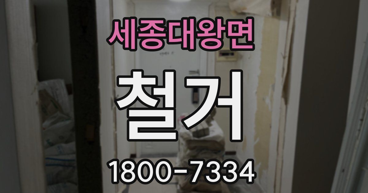 세종대왕면 철거
