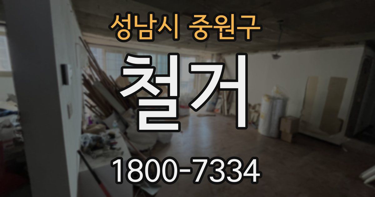 성남시 중원구 철거