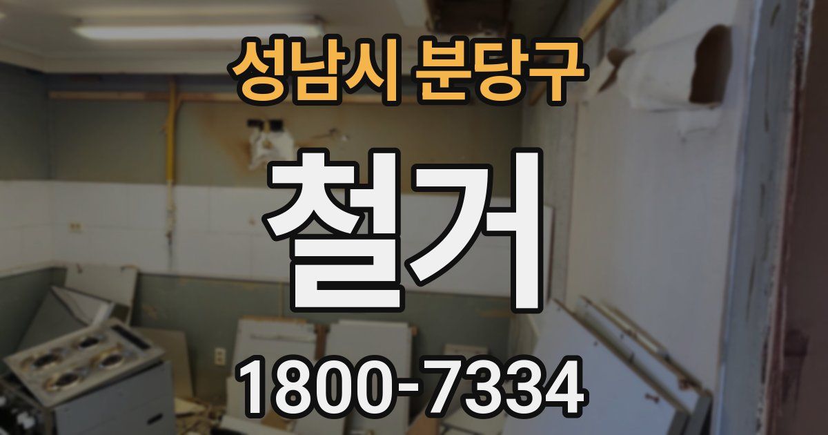 성남시 분당구 철거