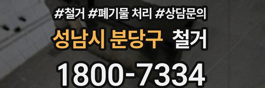 성남시 분당구 철거