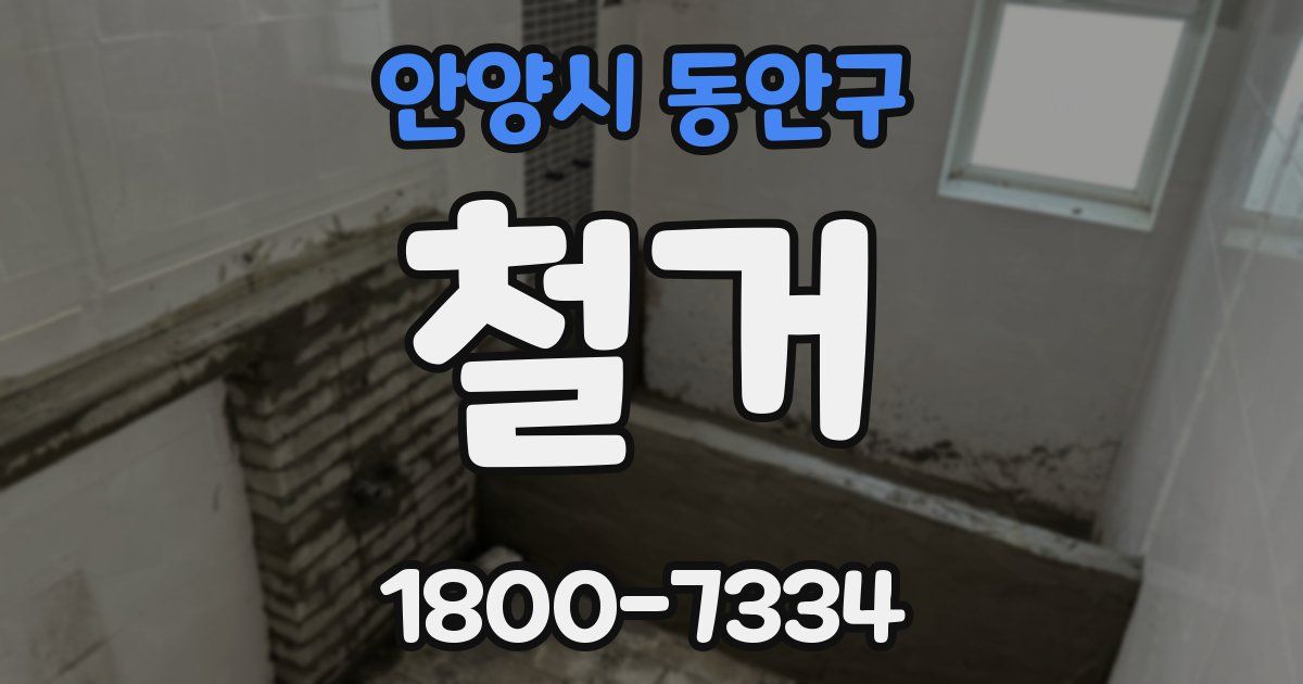 안양시 동안구 철거