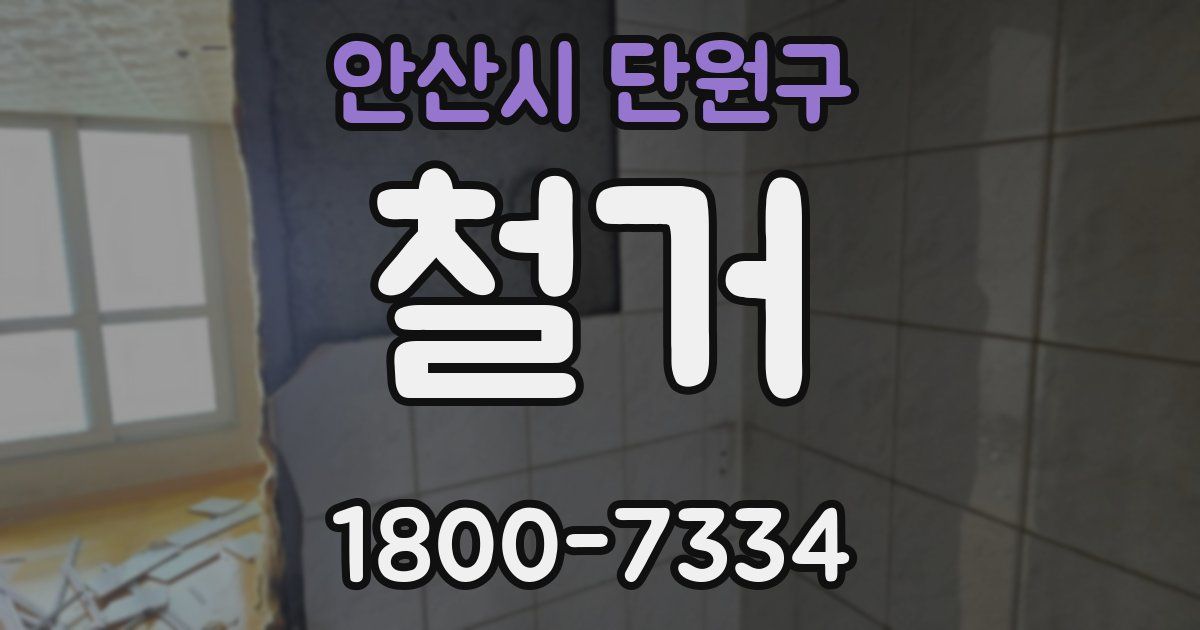안산시 단원구 철거
