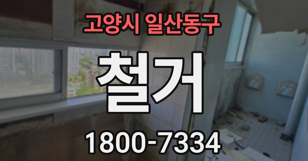 고양시 일산동구 철거