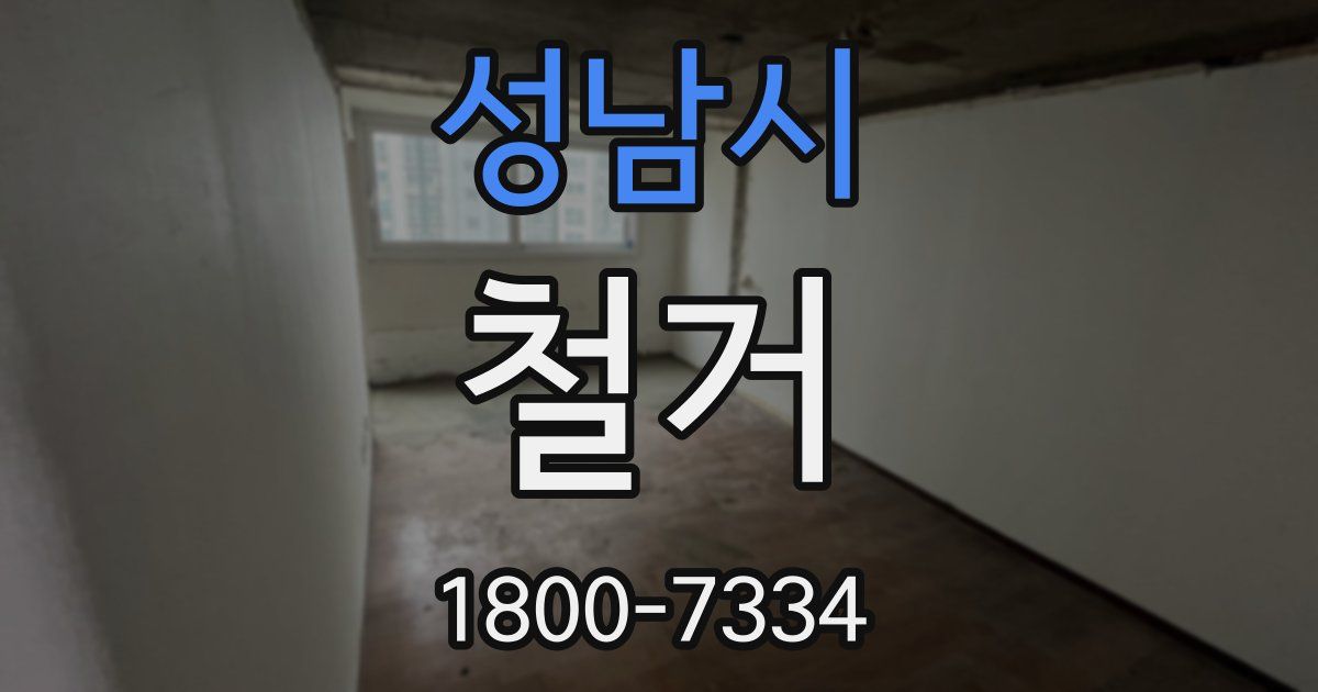 성남시 철거