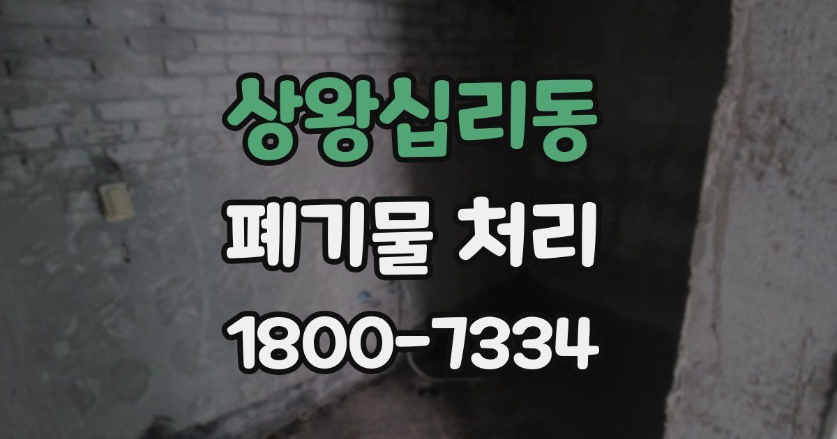 상왕십리동 폐기물 처리