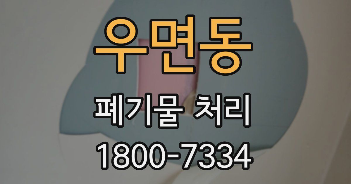 우면동 폐기물 처리