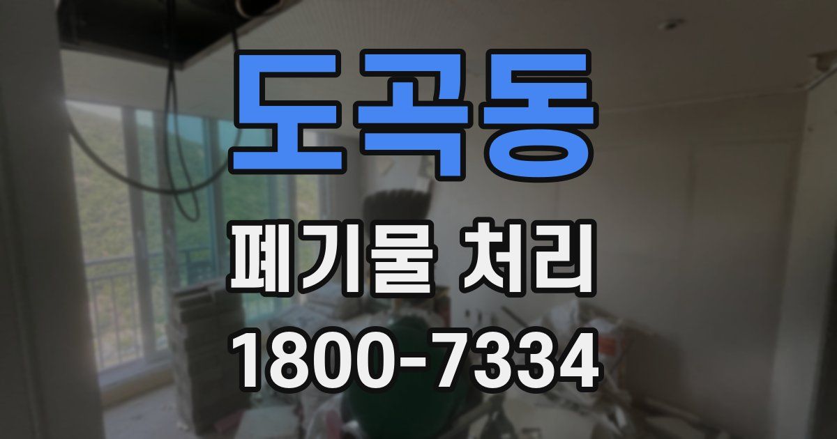 도곡동 폐기물 처리