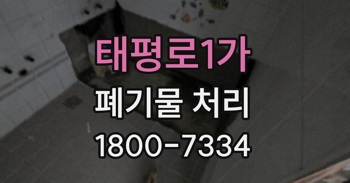 태평로1가 폐기물 처리