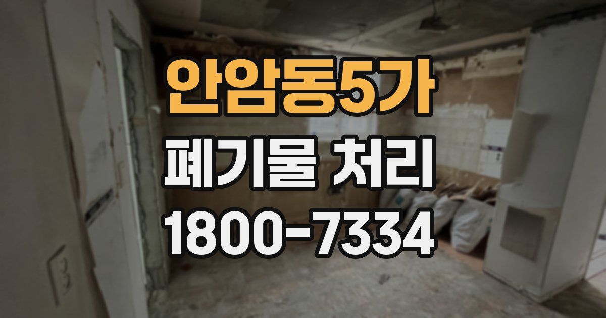 안암동5가 폐기물 처리