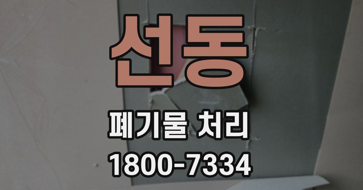 선동 폐기물 처리