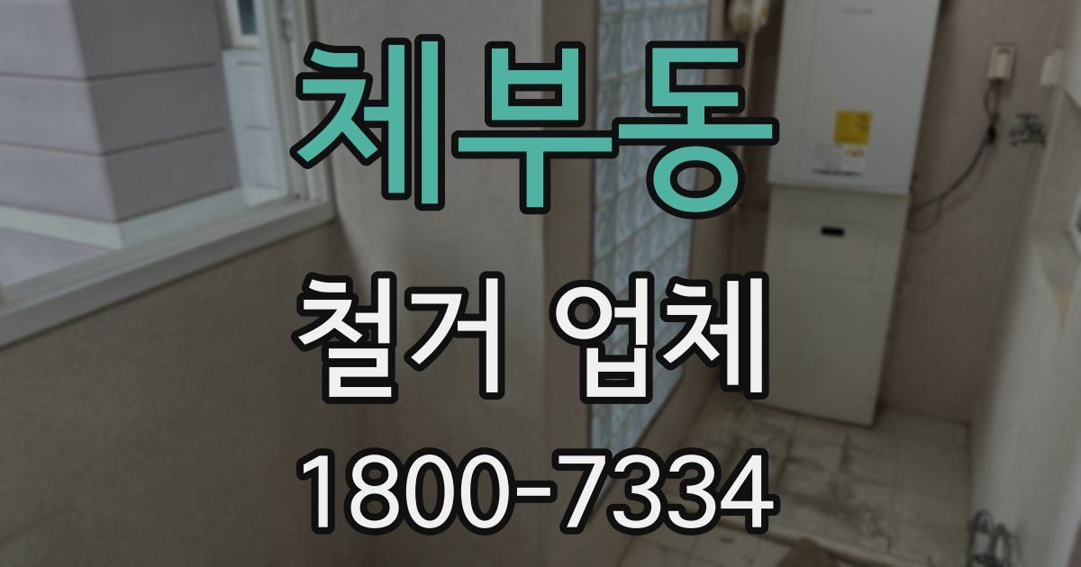 체부동 철거 업체