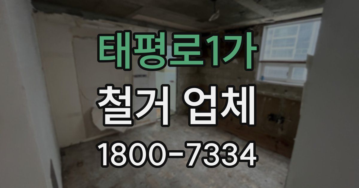 태평로1가 철거 업체