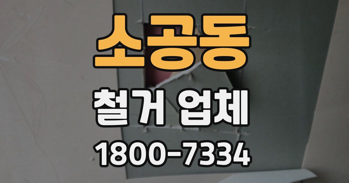 소공동 철거 업체