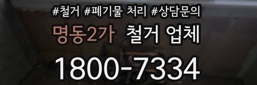 명동2가 철거 업체
