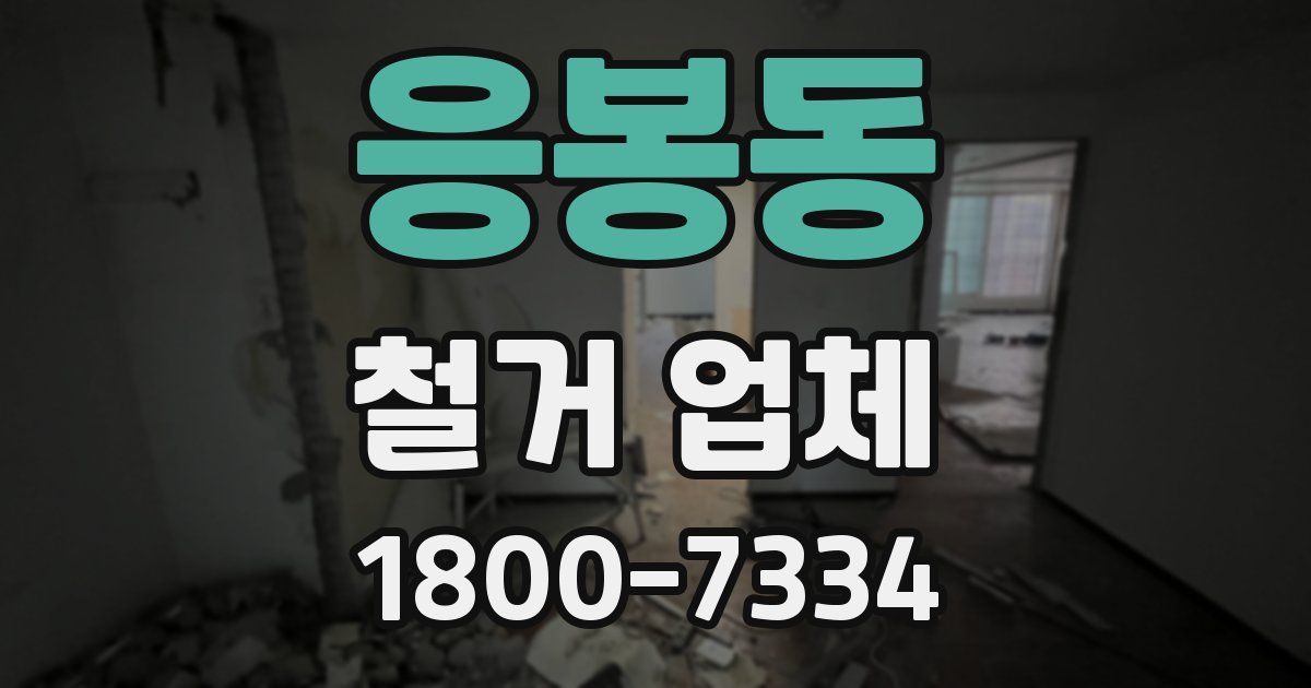 응봉동 철거 업체
