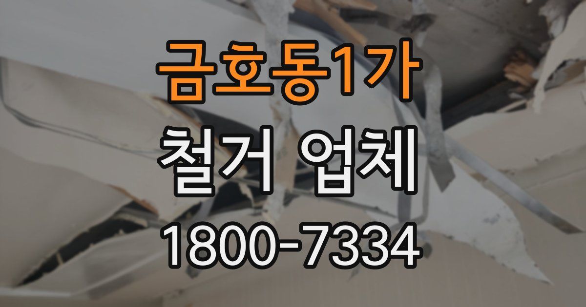 금호동1가 철거 업체