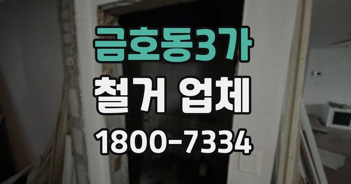 금호동3가 철거 업체