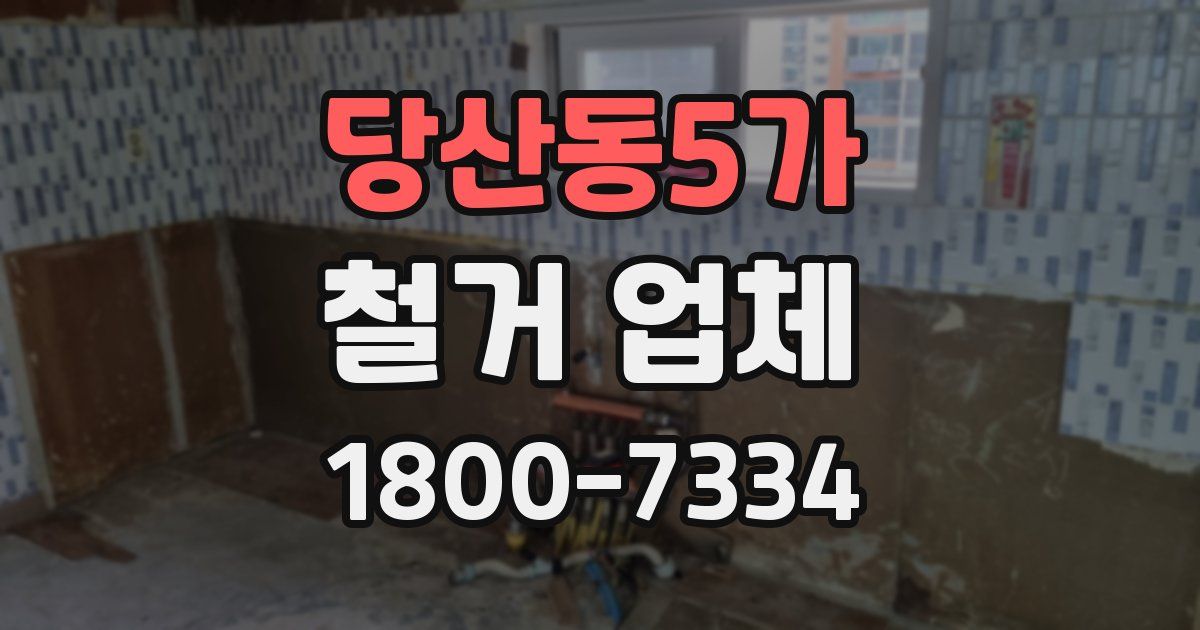 당산동5가 철거 업체