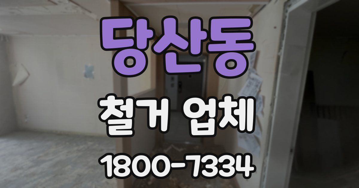 당산동 철거 업체