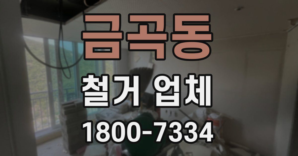 금곡동 철거 업체