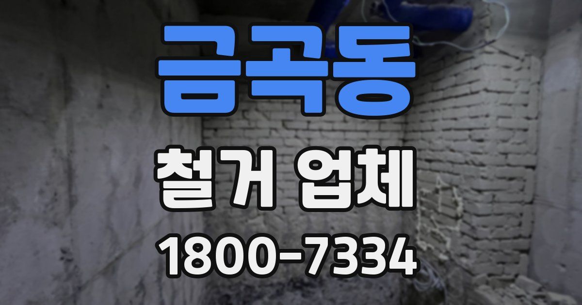 금곡동 철거 업체