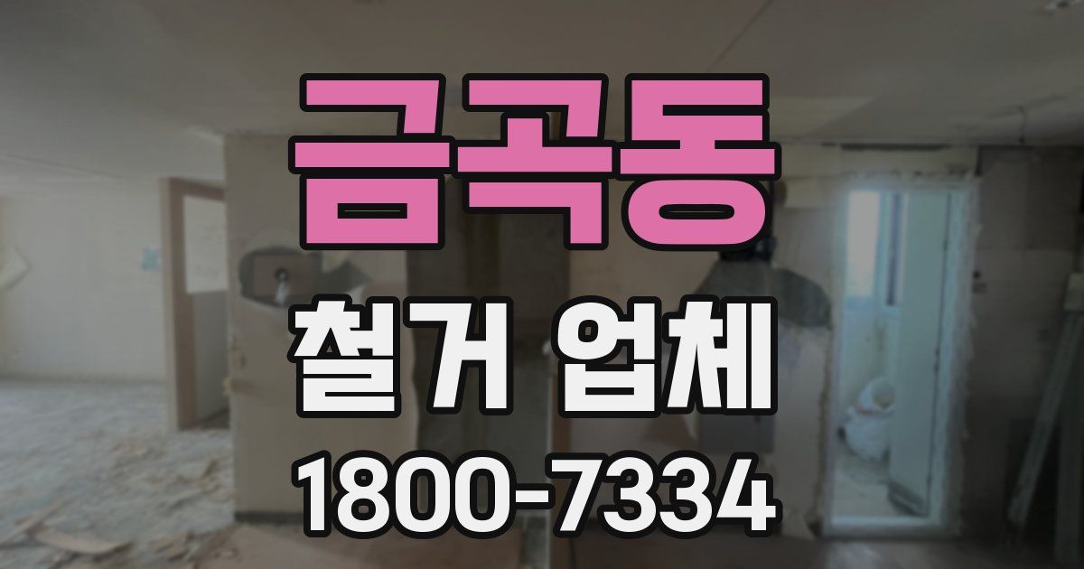 금곡동 철거 업체
