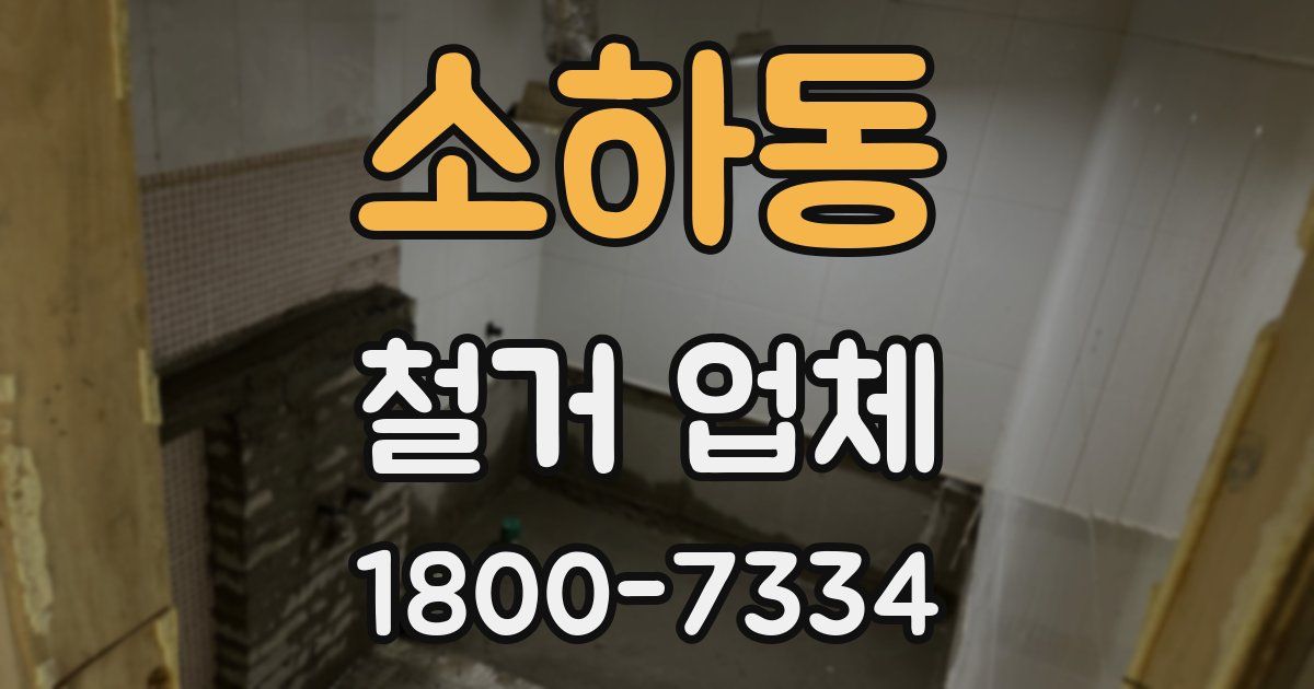 소하동 철거 업체