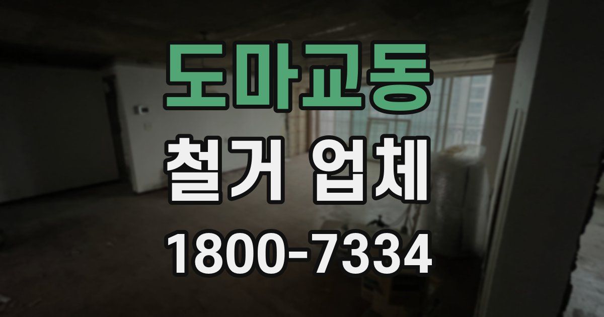 도마교동 철거 업체