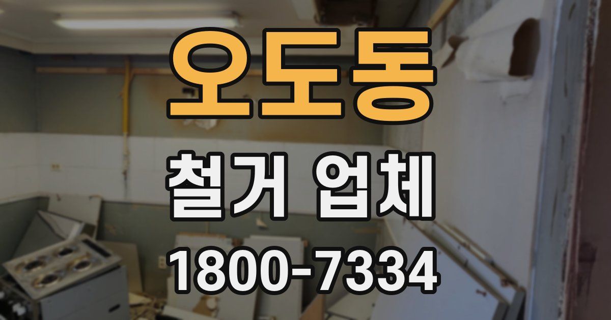 오도동 철거 업체