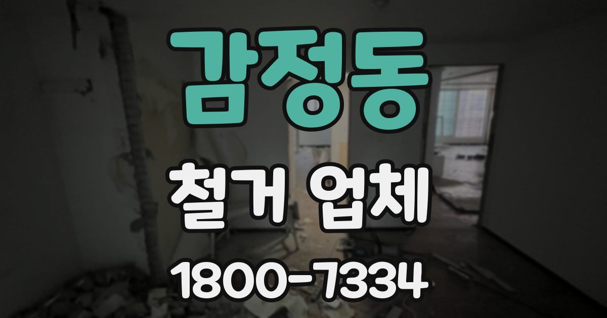 감정동 철거 업체