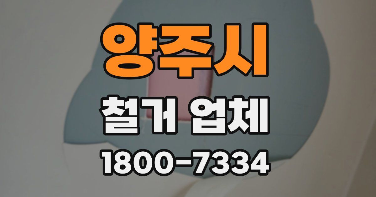 양주시 철거 업체