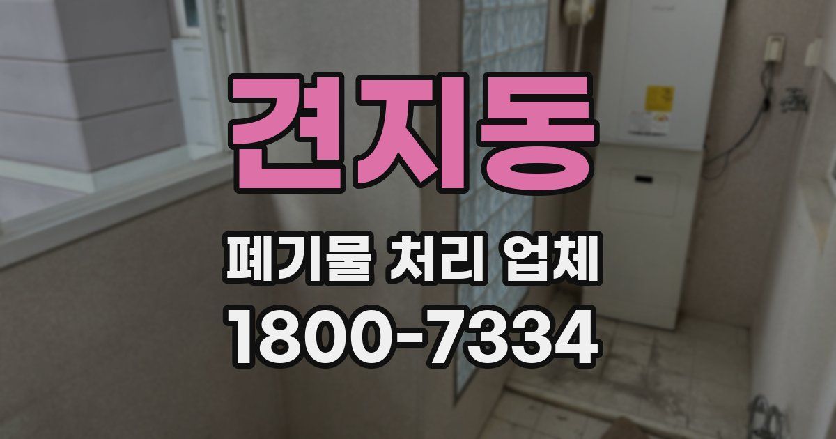 견지동 폐기물 처리 업체